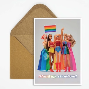 Postcard LGBTQ, Card Queer, Lesbian Postcard, Bisexual Card, Gift for Her, Pride Postcard, Pride Flag, Queer Pride Postcard