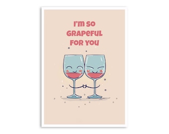 Valentine's Day card, funny postcard, postcard sayings, gift, birthday card, love postcard, wine postcard, partner postcard