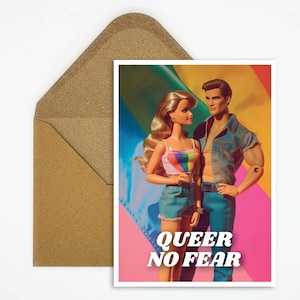 Carte postale LGBTQ, Card Queer, Carte postale lesbienne, Bisexuelle, Cadeau pour elle, Cadeau pour lui, Carte de fierté, Gay Pride, Fierté lesbienne