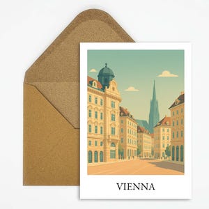 Wenen Oostenrijk ansichtkaart met klassieke architectuur elegante reiskaart voor kunstliefhebbers en als charmant souvenir uit Europa