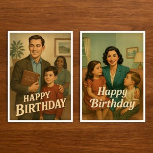 Carte d'anniversaire pour travailleur social, design vintage, carte postale rétro pour hommes et femmes, cadeau d'anniversaire parfait