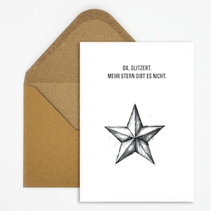 Carte de Noël sarcastique avec motif étoile, salutation humoristique avec dicton pour les fans anti-Noël, carte amusante avec humour noir