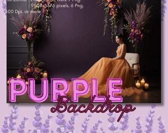 Vintage Purple/Violet Digital Backdrop Collection