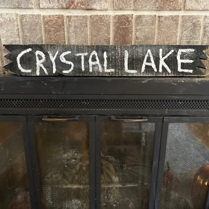 Letrero de Crystal Lake: viernes 13
