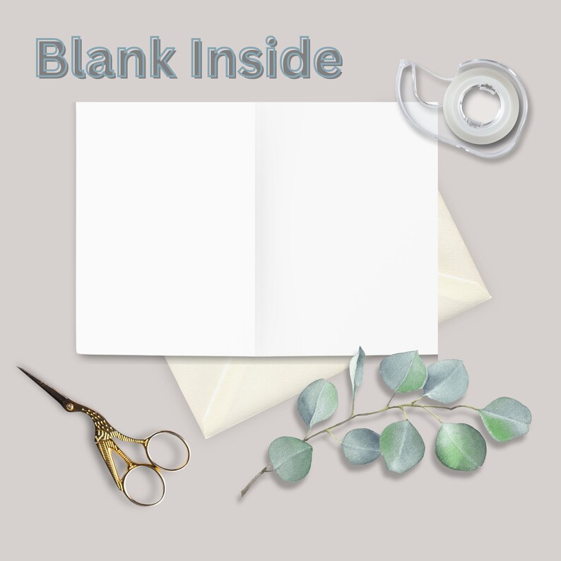 Printable Thank You Card and Envelope Template, Instant Download ...