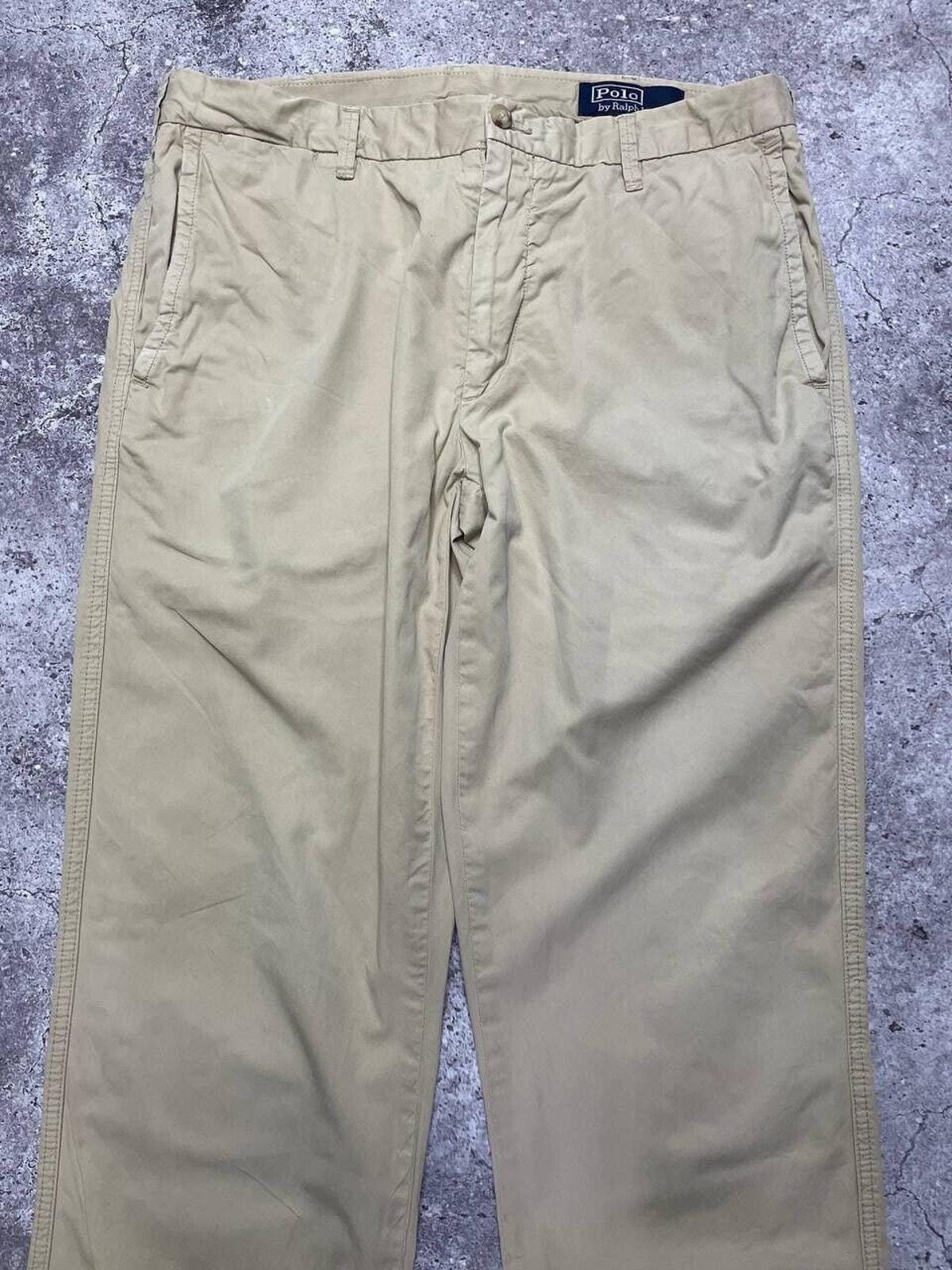 Vintage Polo Ralph Lauren Chino Pants Beige Straight Fit 33x34