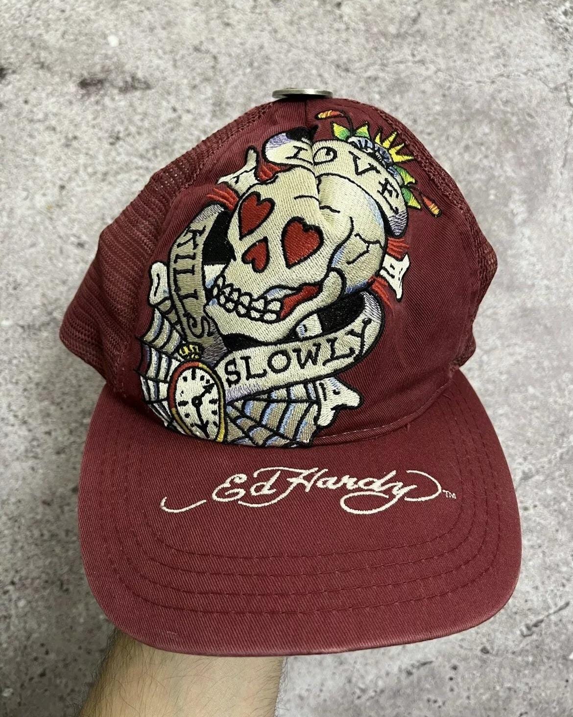 Vintage Ed Hardy Skull Cap by Christian Audigier With  display picture 1