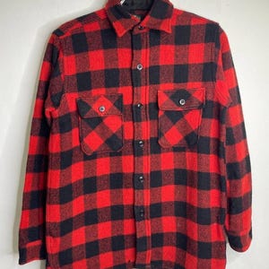Vintage King Kole Plaid Shirt Button S 80s Mens Long Sleeve