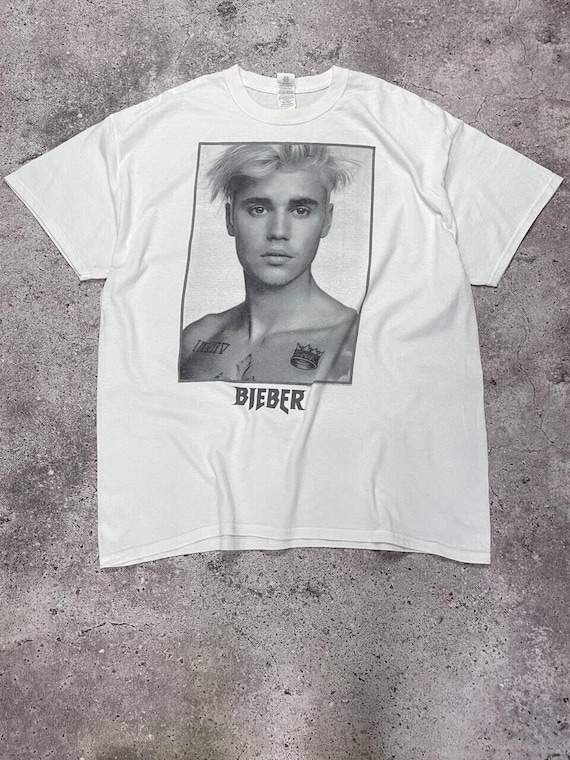 Vintage Justin Bieber Sorry T-shirt XL Gildan White Graphic