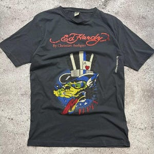 Ed Hardy By Christian Audigier With Rhinestones T Shirt