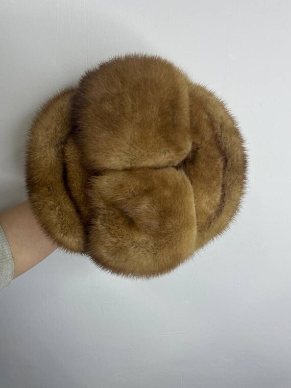 Vintage 50s MARCHE Exclusive Russian Genuine Fur Brown Hat VINTAGE ORIGINAL FUR HAT PRECIOUS FURS BY MARCHE GREAT  main image 4