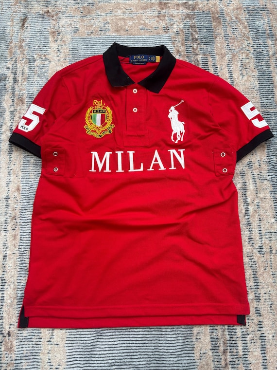 POLO RALPH LAUREN MILAN 5 ビッグポニー　ポロシャツ Vintage Polo Ralph Lauren Milan Polo Shirt Red • Big Pony Logo