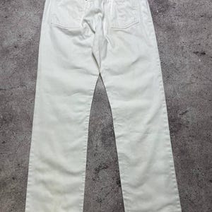 Vintage Yves Saint Laurent White Jeans Size XL Made in Italy Cotton Pants 52 image 6