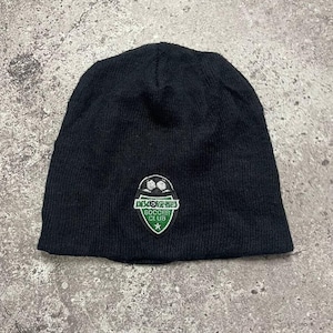 Vintage adidas Discoveries Soccer Club Black Knit Beanie Hat One Size