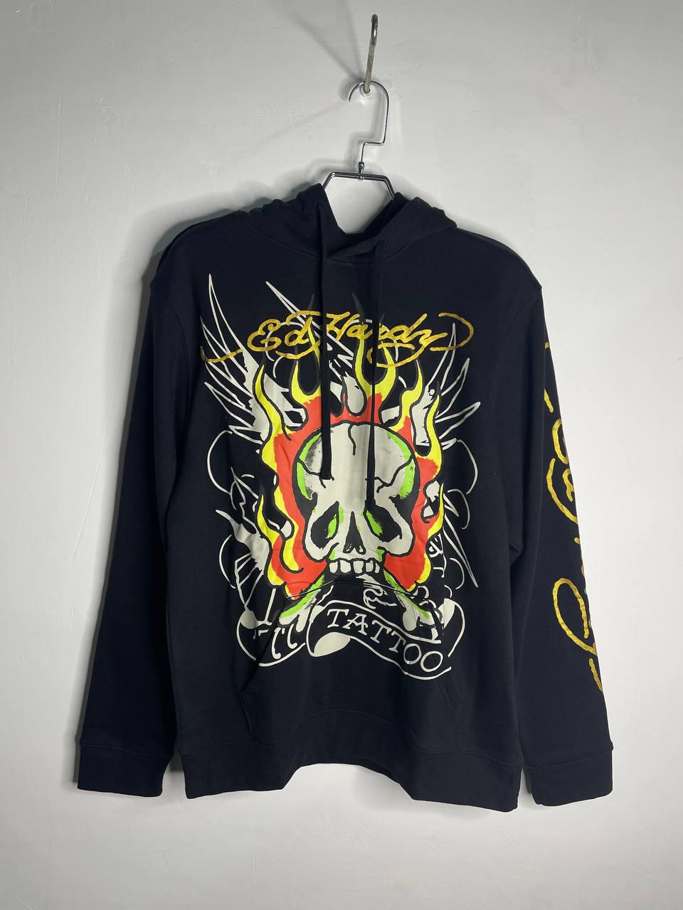 Vintage Ed Hardy Hoodie Love Kill Slowly Skull Tattoo Y2K Black Vintage Ed Hardy Hoodie Love Kill Slowly Skull Tattoo Y2K Black