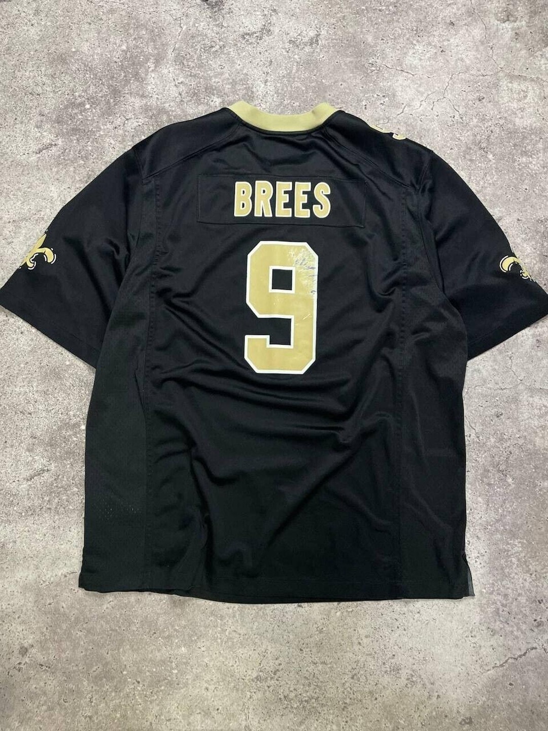 Vintage New Orleans Saints #9 Drew Brees NFL Jersey Black XXL Nike