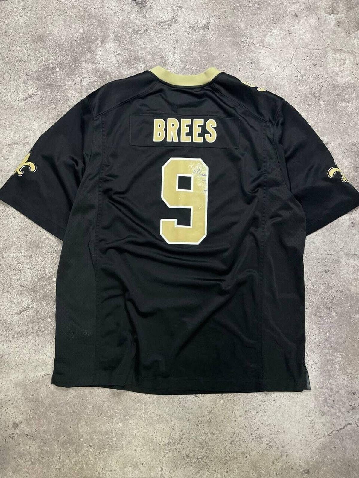 Saints Black Drew Brees Jersey Vintage New Orleans Saints #9 - Main Image