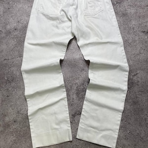 Vintage Yves Saint Laurent White Jeans Size XL Made in Italy Cotton Pants 52 image 9