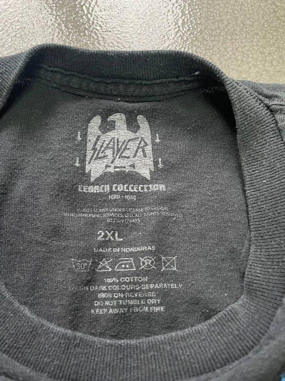 Vintage Slayer Hell Awaits Metal Band T-shirt Black 2XL - Etsy