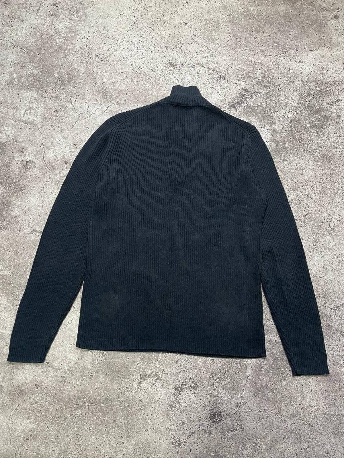 Vintage Polo Jeans Ralph Lauren Half-zip Sweater Black Knit Cotton 