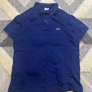 Vintage Lacoste Vintage Blue Polo T Shirt XL