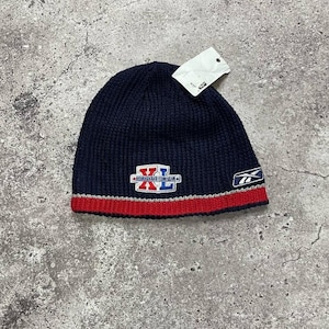 Vintage Reebok Super Bowl XL Red Blue Beanie Hat NFL