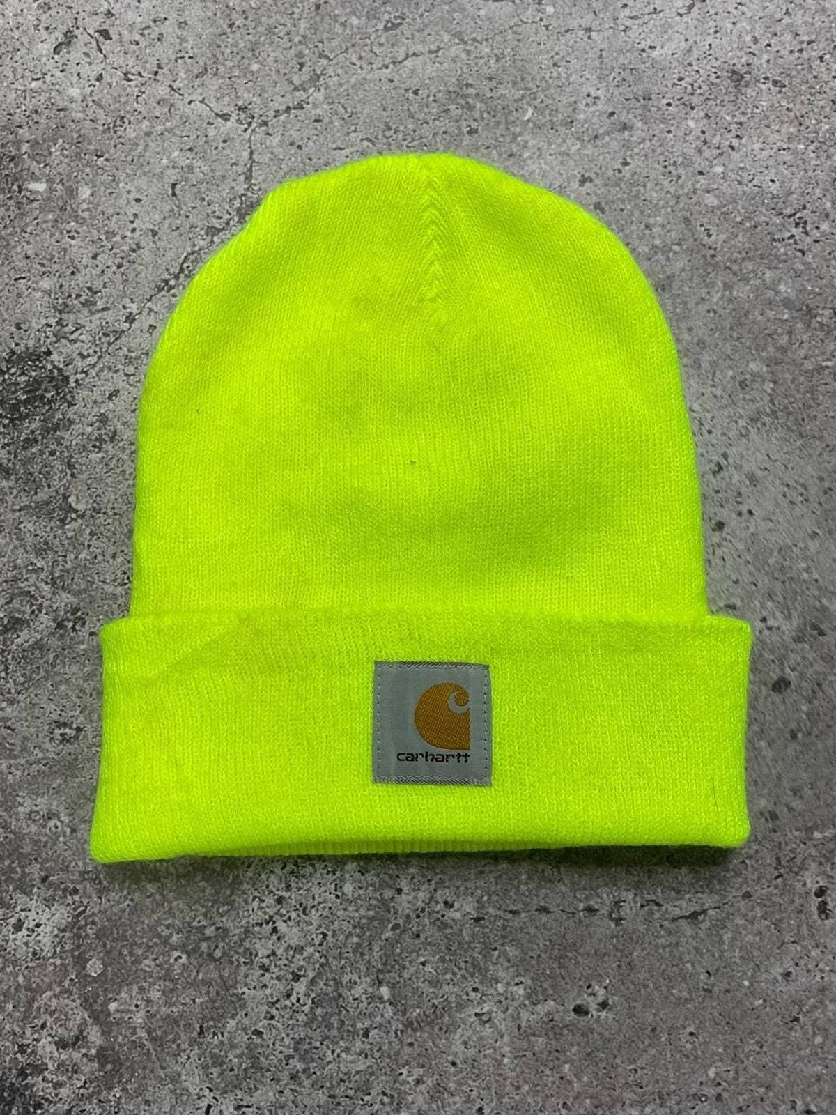 Neon Carhartt beanie Carhartt bright neon orange cuffed carhartt beanie | Grailed main image 3