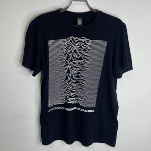 Vintage Joy Division T-Shirt Black Unknown Pleasures Graphic M