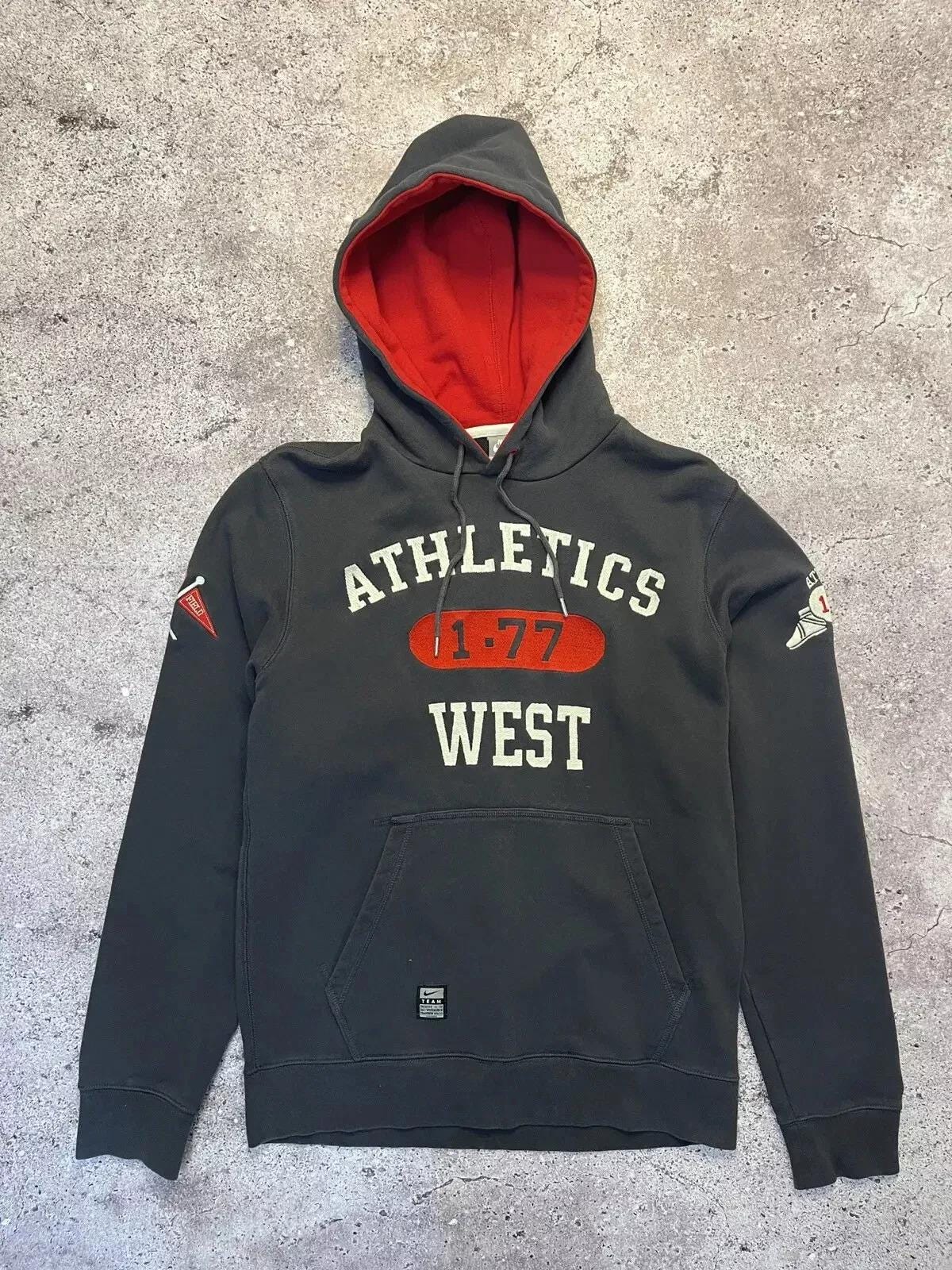 Vintage Nike Athletic West Hoodie - Etsy