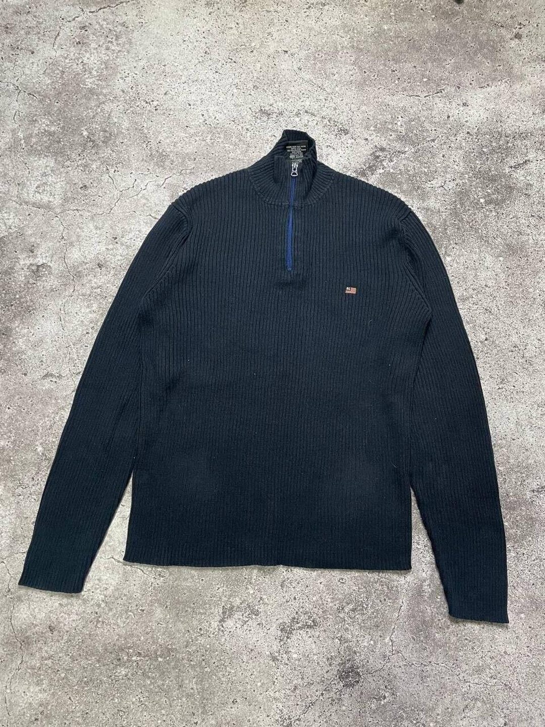 ラルフローレン JEANS CO. ハーフジップニット セーター L 黒 ラルフローレン】POLO RALPH LAUREN【黒】【無地】【ハーフジップ