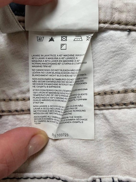 Vintage Armani Jeans White Denim Pants Size 36 Straight Fit Made