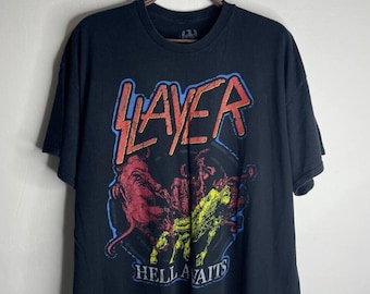 Vintage Slayer Clash of the Titans 1991 Tour Black Cotton T Shirt