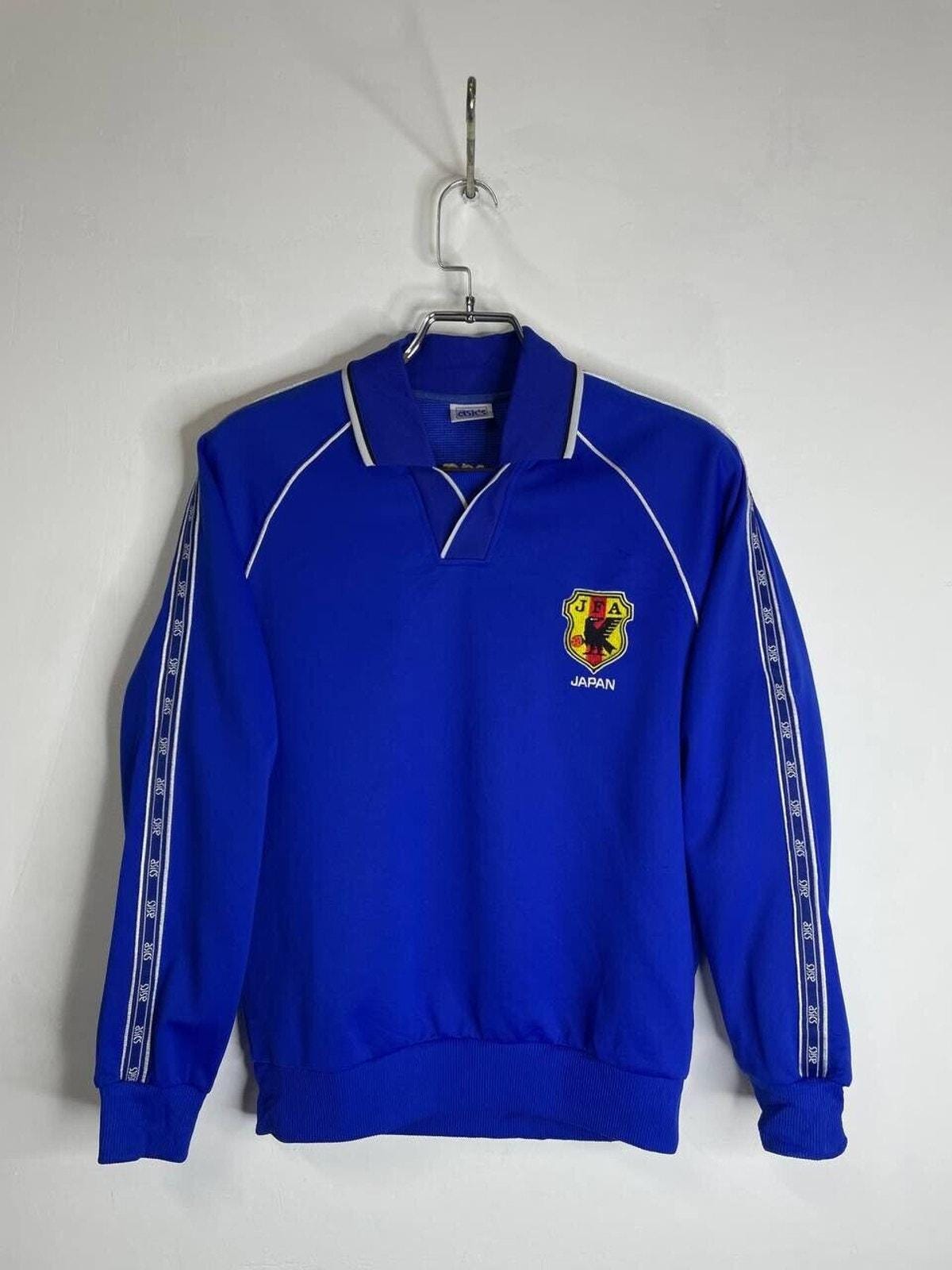 Vintage ASICS Japan National Team Sweatshirt Size S Blue Pullover