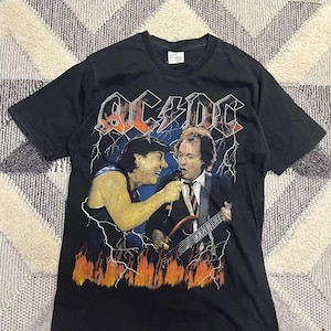 Vintage AC/DC Rock T Shirt Medium
