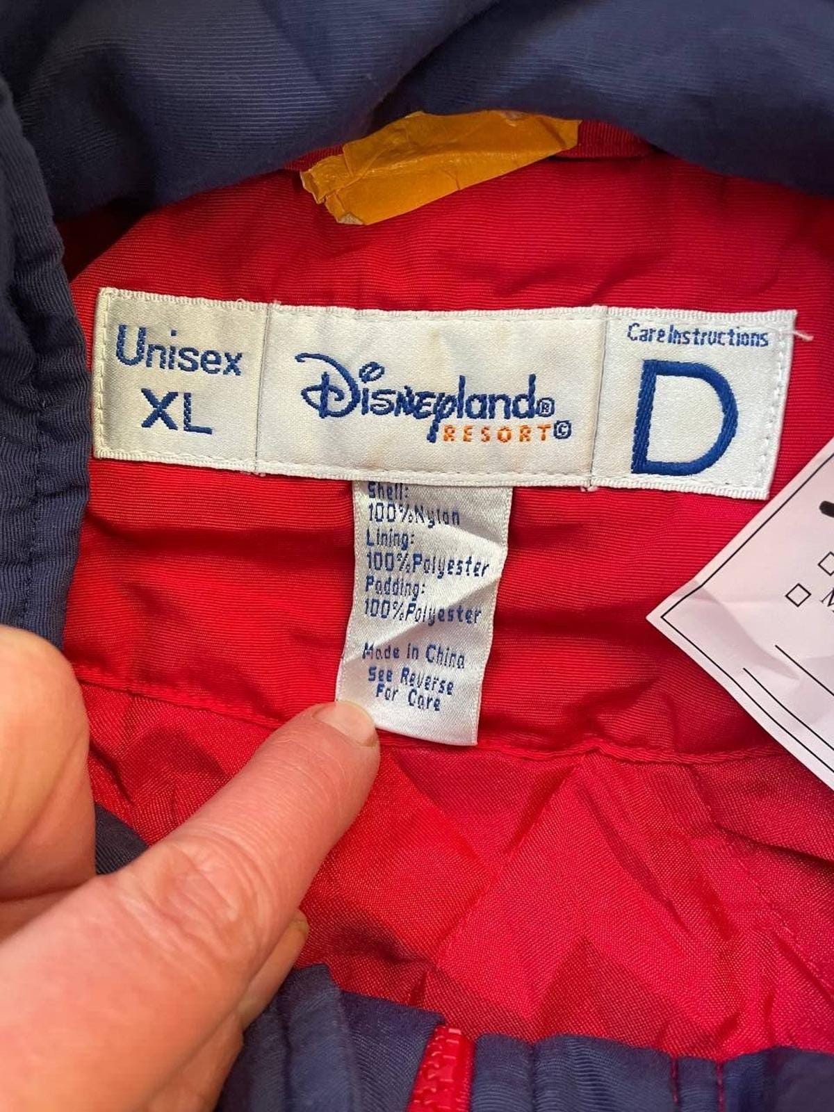 Vintage Disneyland Resort Employee Jacket Red/blue/yellow Size XL