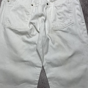 Vintage Yves Saint Laurent White Jeans Size XL Made in Italy Cotton Pants 52 image 7