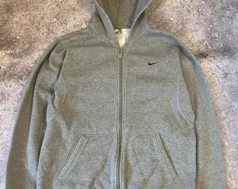 Vintage Nike 72 Hoodie, Retro Grey Pullover Sweatshirt, Y2K