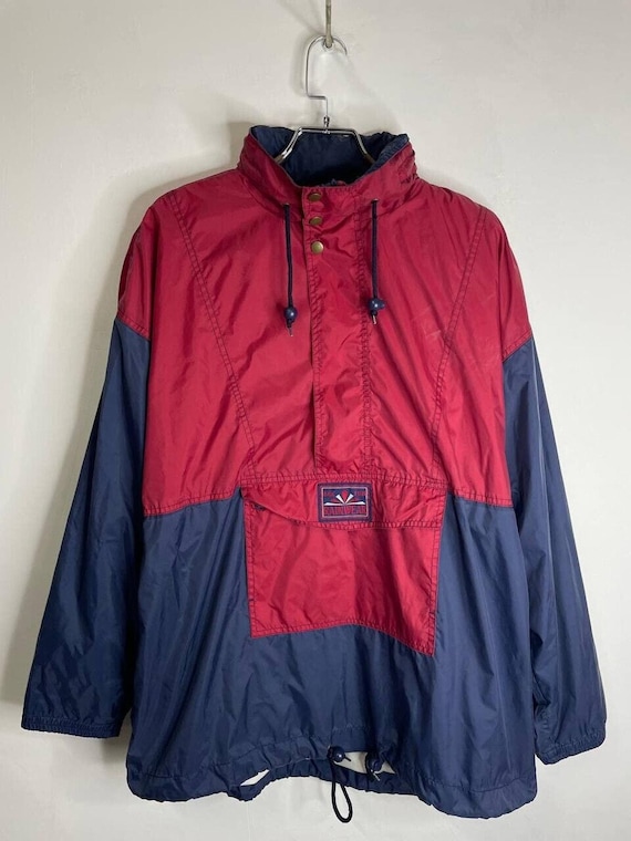 Vintage TCM Red Navy Pullover Windbreaker XL Anorak Jacket