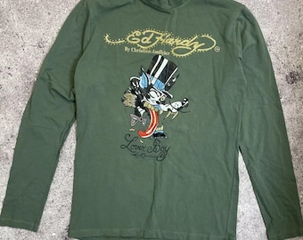 Vintage Ed Hardy Long sleeve by Christian Audigier with Iconic Graphic Details