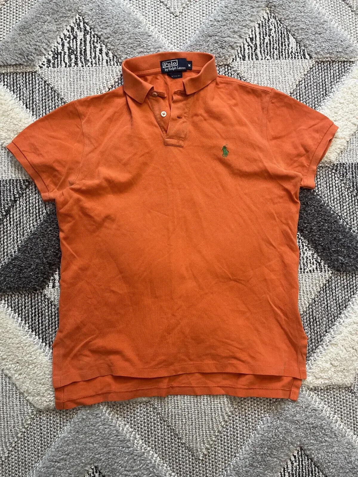 Vintage Polo Ralph Lauren Polo T-shirt Medium Orange - Etsy