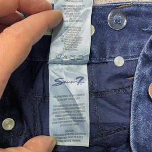 Vintage Seven7 Skinny Jeans Dark Wash Distressed Size 4 S Women’s image 6