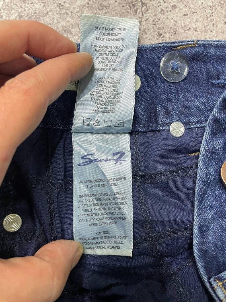 Vintage Seven7 Skinny Jeans Dark Wash Distressed Size 4 S Women’s image 6