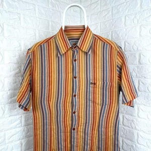 Vintage Missoni Sport Front Shirt Multicolor Gestreift Small