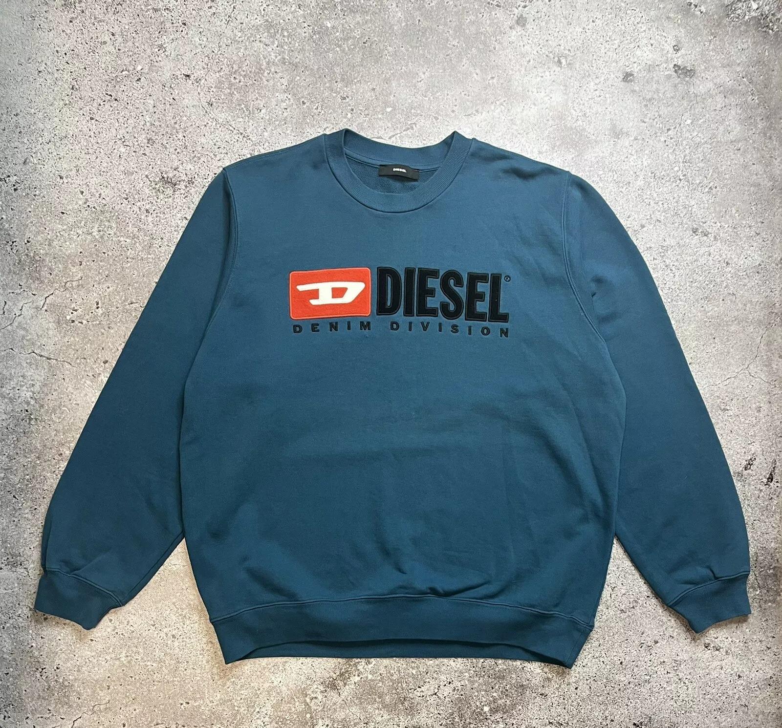 Vintage Diesel Sweatshirt Pullover Blue Cotton Size L