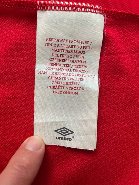 Maillot Vintage Angleterre Umbro - Bleu, Manches Courtes - Taille XL - Homme - Comme Neuf