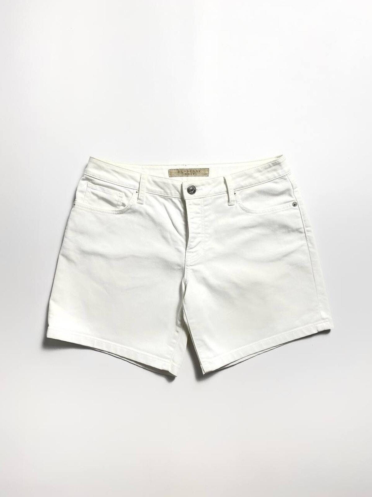 Y2K バーバリー　Burberry ホワイト ショートパンツ　白 Vintage Burberry Brit White Denim Shorts Women's Size 27 - Etsy