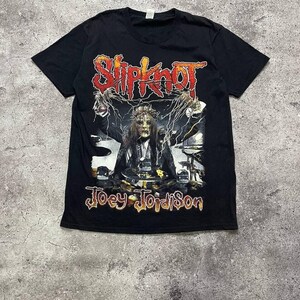 Vintage Fruit of the Loom Slipknot Joey Jordison Graphic Tee Black