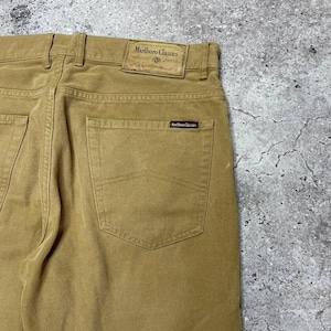 Vintage Marlboro Classics Brown Cotton Pants 36x34 Casual Workwear