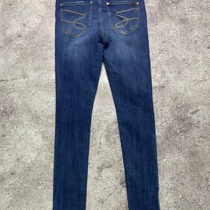 Vintage Seven7 Skinny Jeans Dark Wash Distressed Size 4 S Women’s image 7