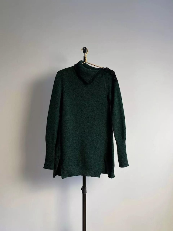 McQ, Vintage Alexander Mcqeen MCQ Green Wool Pullover Tunic Sweater
